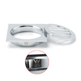 Shower Heads & Screens: Watermark Stainless Steel 85x85mm Small Square Shower Grate Floor Drain 72mm Outlet
