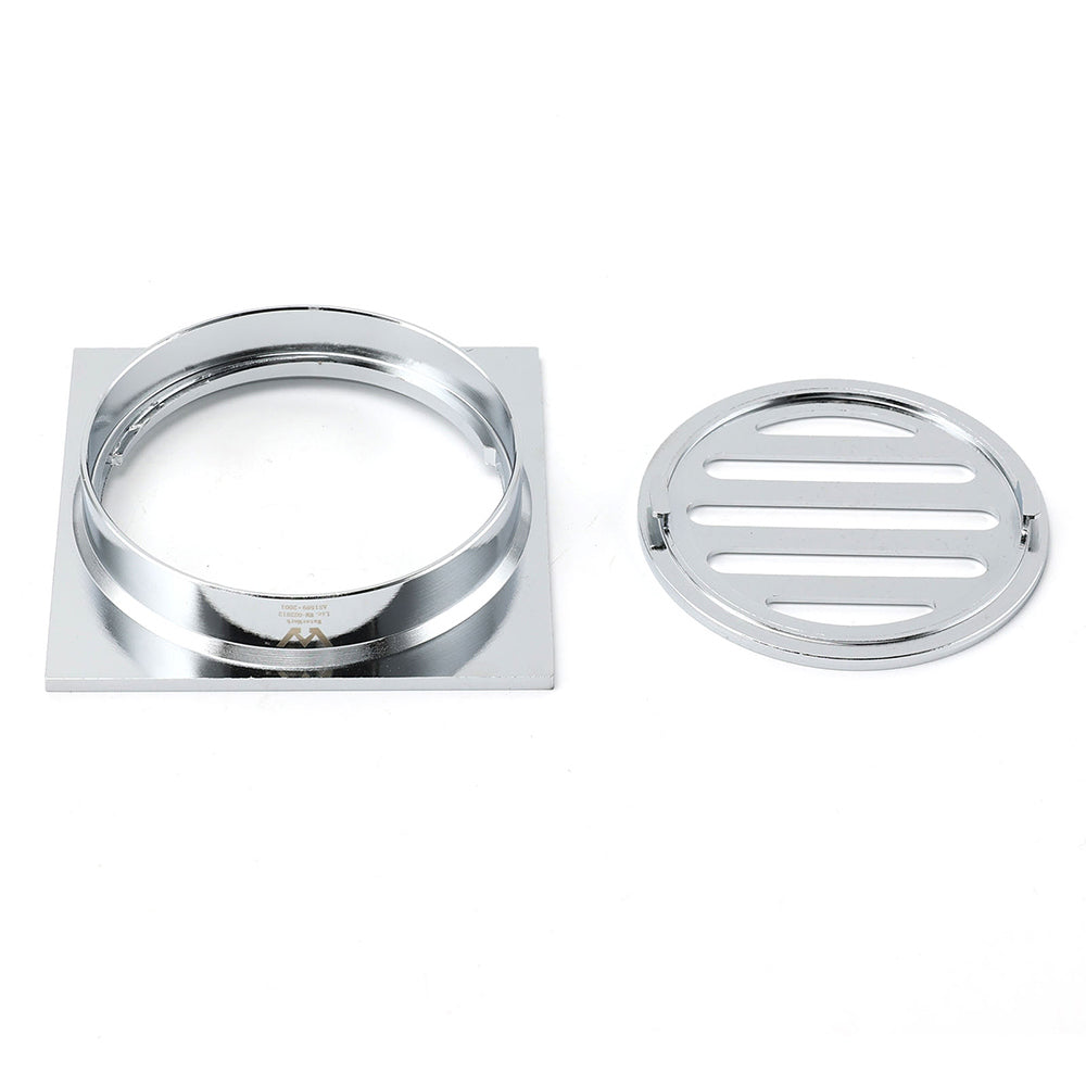 Shower Heads & Screens: Watermark Stainless Steel 85x85mm Small Square Shower Grate Floor Drain 72mm Outlet