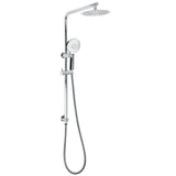 Shower Heads & Screens: Chrome Round 8" Rainfall Shower Head 3 Modes Handheld Rose Silde Rail Twin Set