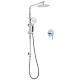 Shower Heads & Screens: Chrome Round 8" Rainfall Shower Head 3 Modes Handheld Rose Silde Rail Twin Set Mixer