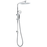 Shower Heads & Screens: Twin Shower Set 10" Rainfall Head 3 Modes Handheld Rose Silde Rail Chrome Round