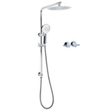 Shower Heads & Screens: WELS Dual Shower Set 10" Rainfall Head 3 Modes Handheld Rose Silde Rail Chrome Round Taps