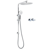 Shower Heads & Screens: WELS Dual Shower Set Large Round 12" Rainfall Head 3 Modes Handheld Silde Rail Twin Taps