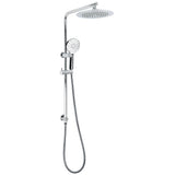 Shower Heads & Screens: WELS Chrome 9" Rain Shower Head 3 Modes Handheld Rose Slide Rail Set Diverter
