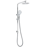 Shower Heads & Screens: Chrome Double Square 8" Shower Head Set 3 Function Handheld Rail Diverter Arm