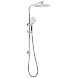 Shower Heads & Screens: 250mm Rain Shower Head Round Handheld Sliding Rail Diverter Arm 2in1 Set Chrome