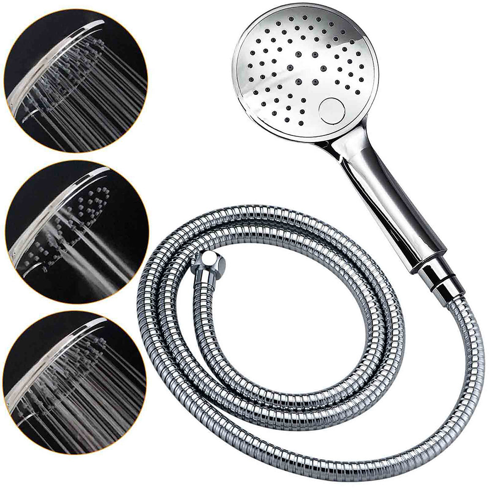WELS Chrome 10" Rain Shower Head Round Handheld Sliding Rail Diverter Arm Twin Set Mixer