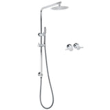 Shower Heads & Screens: WELS Bathroom Round 8" Rain Shower Head Single Mode Brass Handheld Spray Rail Arm Set Twin Taps