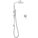 Shower Heads & Screens: WELS Bathroom Round 8" Rain Shower Head Single Mode Brass Handheld Spray Rail Arm Set Mixer