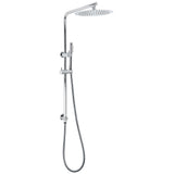 Shower Heads & Screens: WELS 2 In 1 Shower Head Set Sliding Rail 3 Mode Handheld Arm 10" Round Chrome