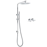 Shower Heads & Screens: WELS 2 In 1 Shower Head Set Sliding Rail 3 Mode Handheld Arm 10" Round Chrome Taps