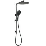 Shower Heads & Screens: Matt Black Shower Set 12" Large Rain Head Handheld Sliding Rail Arm Round WELS