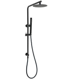 Shower Heads & Screens: Matt Black Round 8" Rain Shower Head 3 Mode Handheld 2 in 1 Wall Arm Set