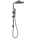Shower Heads & Screens: Round 300mm Rain Shower Head Brass Handheld Riser Rail Set Diverter Matt Black