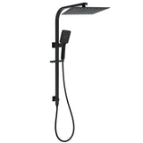 Shower Heads & Screens: 2in1 Shower Set Matt Black 12" Rainfall Head 3 Modes Handheld Silding Rail Combo