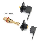 Shower Heads & Screens: Matt Black Brass 1/4 Turn Round Hot Cold Tap Wall Set For Shower Vanity Spout