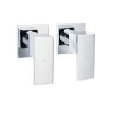 Shower Heads & Screens: Watermark Chrome Square 1/4 Turn Wall Twin Taps Brass For Shower Head Vanity Basin Spout