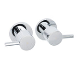 Shower Heads & Screens: Chrome Brass 1/4 Turn Round Hot Cold Tap Pair Wall Set For Bathroom Shower Vanity Spout