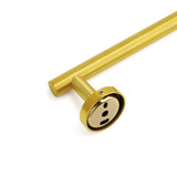 Shower Accessories: Brushed Gold Stainless Steel 750mm Long Towel Rack Rail Holder Round Hanger Bar