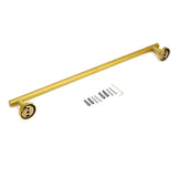 Shower Accessories: Brushed Gold Stainless Steel 750mm Long Towel Rack Rail Holder Round Hanger Bar