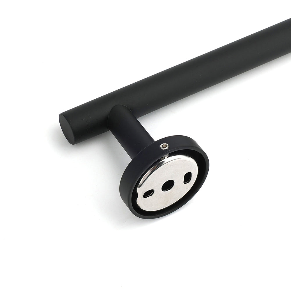 Shower Accessories: Matt Black 600mm Long Single Towel Rack Rail Holder Stainless Steel Hanger Bar