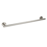 Shower Accessories: Brushed Nickel 600mm Single Towel Rack Rail Holder Round Hanger Bar Wall Mounted