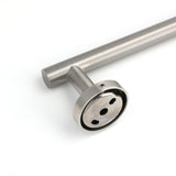 Shower Accessories: Brushed Nickel 600mm Single Towel Rack Rail Holder Round Hanger Bar Wall Mounted