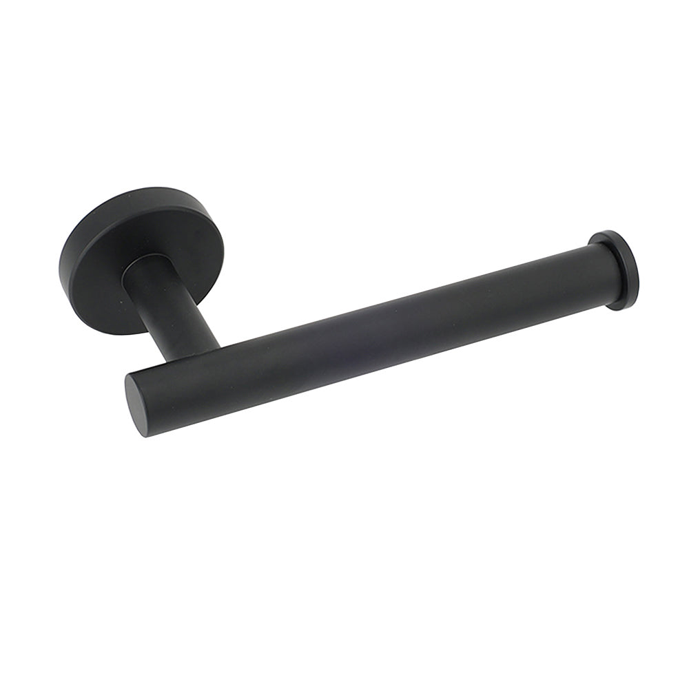 Shower Accessories: Matt Black Round Stainless Steel Toilet Paper Roll Tissue Holder Bathroom Wall