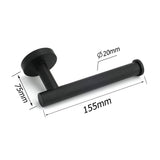 Shower Accessories: Matt Black Round Stainless Steel Toilet Paper Roll Tissue Holder Bathroom Wall