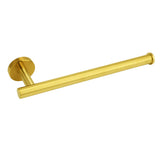 Shower Accessories: Bathroom Brushed Gold Round Towel Rack Holder Hook Clothes Hanger Wall Mounted