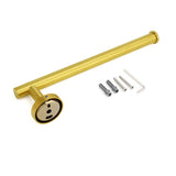 Shower Accessories: Bathroom Brushed Gold Round Towel Rack Holder Hook Clothes Hanger Wall Mounted