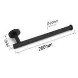 Shower Accessories: Bathroom Matt Black Round Towel Rack Holder Hook Clothes Hanger Stainless Steel