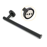 Shower Accessories: Bathroom Matt Black Round Towel Rack Holder Hook Clothes Hanger Stainless Steel