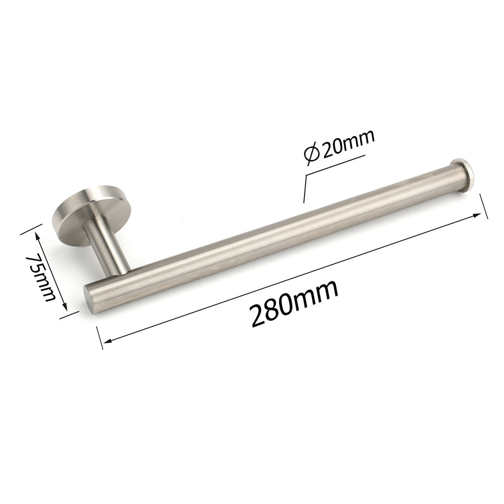 Shower Accessories: Brushed Nickel Round Towel Rack Holder Hook Clothes Hanger Bathroom Accessory