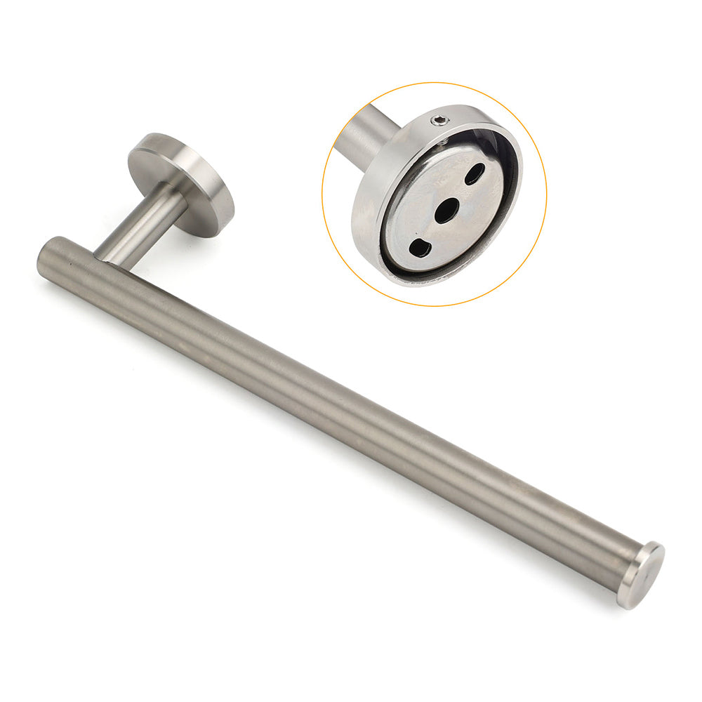 Shower Accessories: Brushed Nickel Round Towel Rack Holder Hook Clothes Hanger Bathroom Accessory