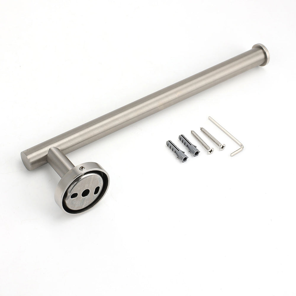 Shower Accessories: Brushed Nickel Round Towel Rack Holder Hook Clothes Hanger Bathroom Accessory