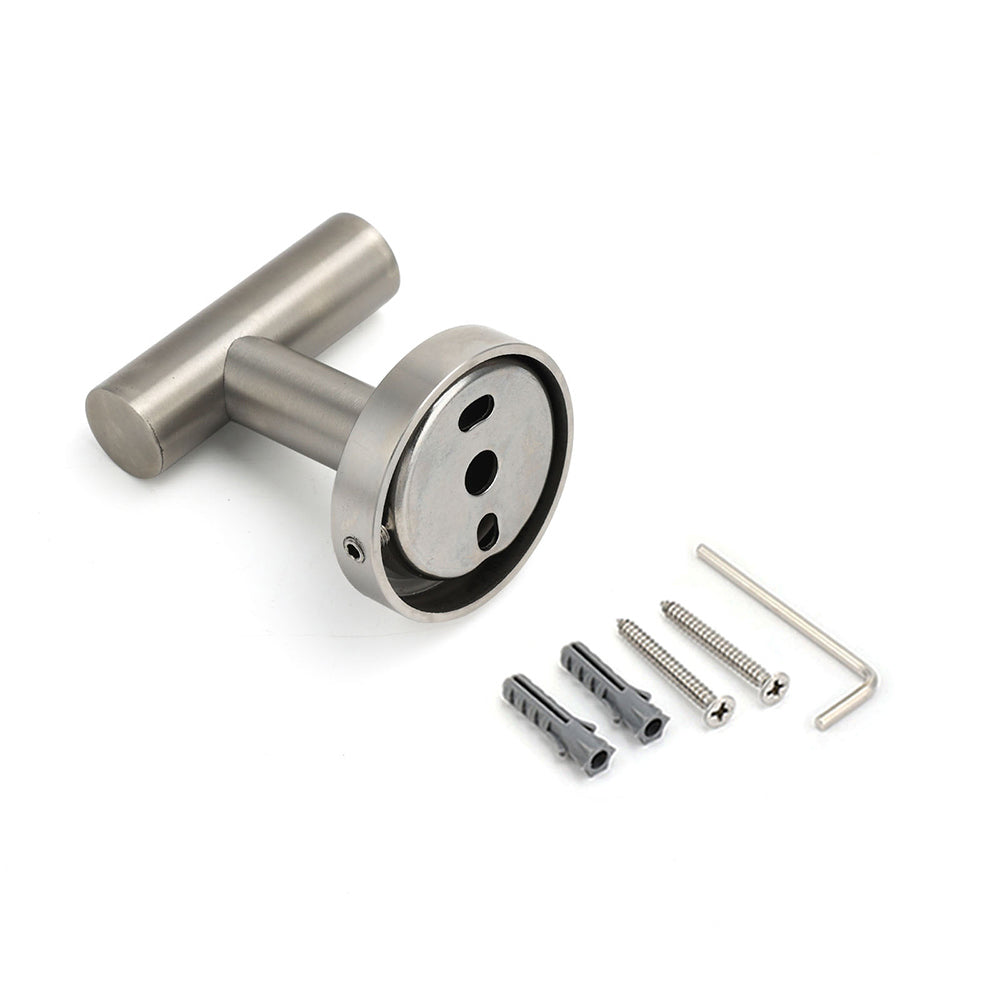 Shower Accessories: Brushed Nickel Robe Hook Hanger Organizer Bathroom Stainless Steel Accessory Kit