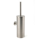 Shower Accessories: Brushed Nickel Silver Round Toilet Brush Stainless Steel Wall Mounted Holder Cup