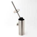 Shower Accessories: Brushed Nickel Silver Round Toilet Brush Stainless Steel Wall Mounted Holder Cup