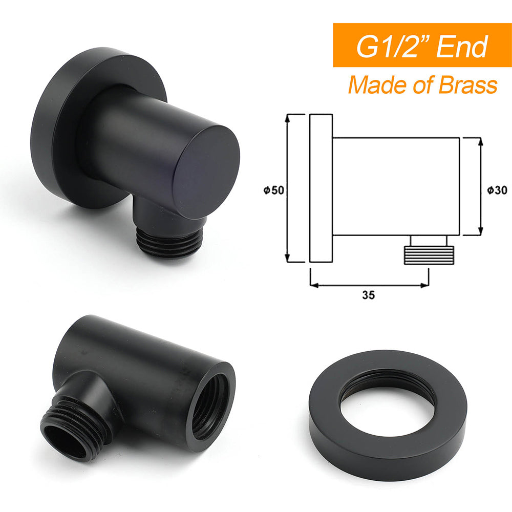 Shower Heads & Screens: Matt Black 2in1 Set 8" Square Thin Shower Head Handheld Adjustable Silding Rail Arm