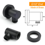 Shower Heads & Screens: WELS Matt Black 2in1 Set Square 10" Shower Rain Head Handheld Adjustable Silde Rail