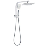 Shower Heads & Screens: Chrome Square Twin Rain Shower 8" Head 3 Mode Handheld Diverter Wall Arm Set