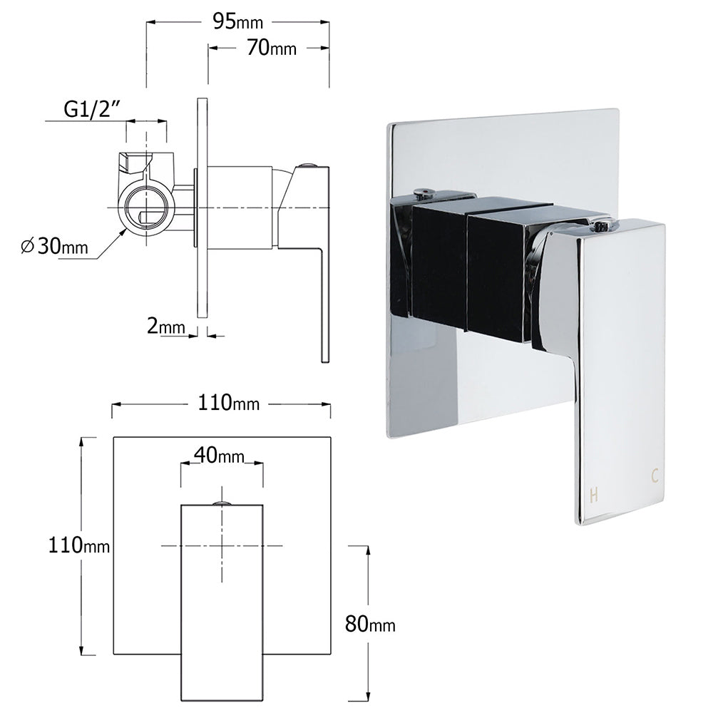 Shower Heads & Screens: WELS Square Plastic Shower 8" Rainfall Head 3 Mode Handheld Sliding Rail Wall Arm With Mixer