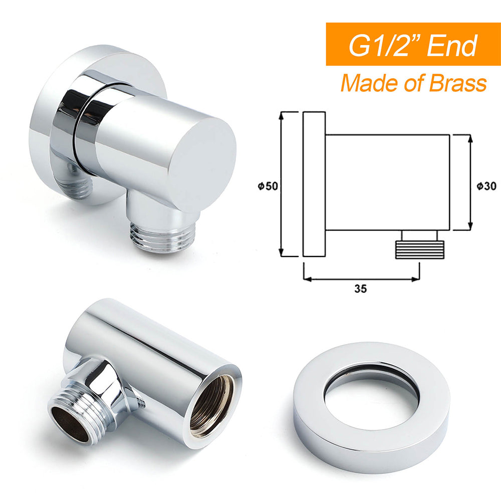WELS Chrome Square 10" Rain Shower Head 3 Function Handheld Sliding Rail Wall Arm Set