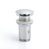 Shower Heads & Screens: Chrome Round Basin 32mm Pop Up Brass Waste Plug Non Overflow Extension Length Drain Kit