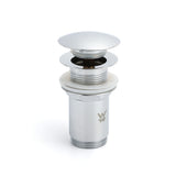 Shower Heads & Screens: Chrome Round Basin 32mm Pop Up Brass Waste Plug Non Overflow Extension Length Drain Kit