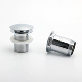Shower Heads & Screens: Chrome Round Basin 32mm Pop Up Brass Waste Plug Non Overflow Extension Length Drain Kit