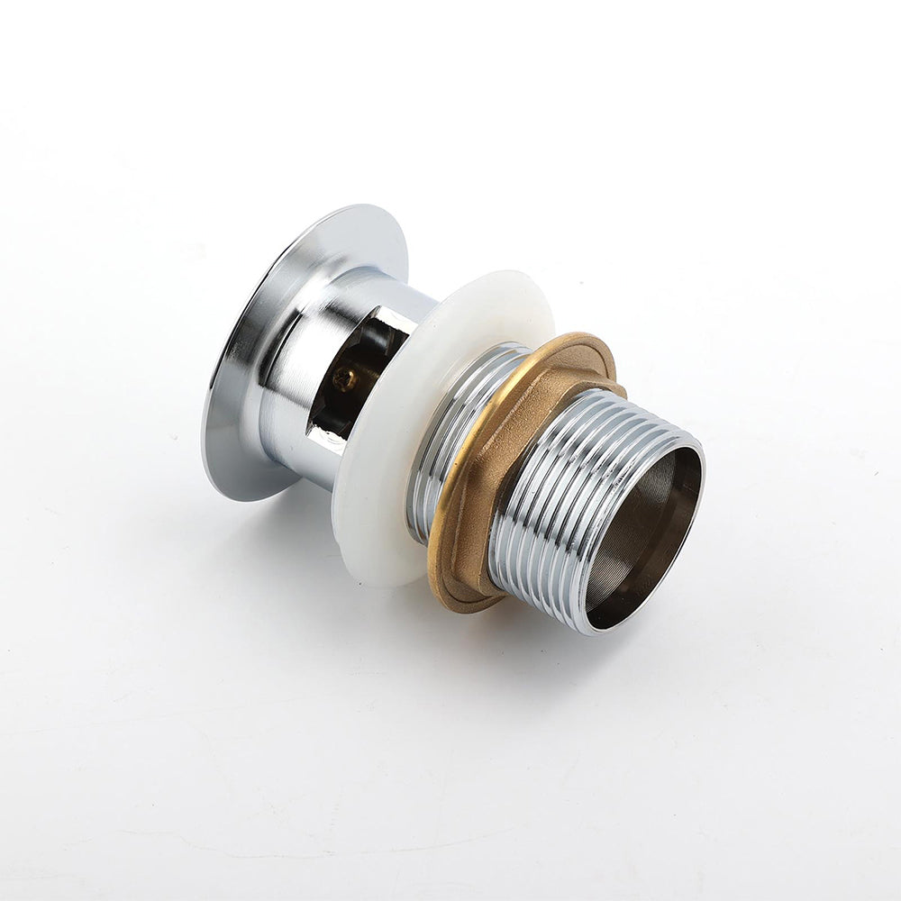 32mm Pop Up Push Brass Waste Plug Overflow Basin Sink Drain Chrome Kit Watermark