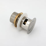 Shower Heads & Screens: Brushed Nickel 32mm Push Pop Up Waste Plug Overflow Basin Sink Drain Outlet Kit