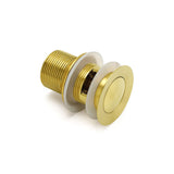 Shower Heads & Screens: Brushed Gold 32mm Pop Up Push Waste Plug With Overflow Basin Sink Drain Outlet